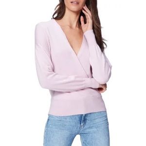 Paige Keslee Surplice Cashmere pink sweater top size XS